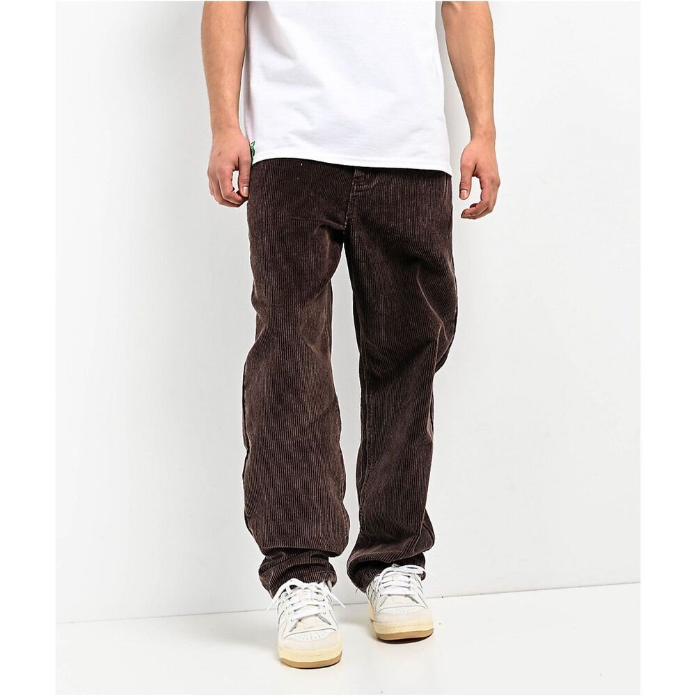 ✨Empyre Relax Fit Brown Acid Wash Corduroy Skate Brown Sz 30 Pants✨